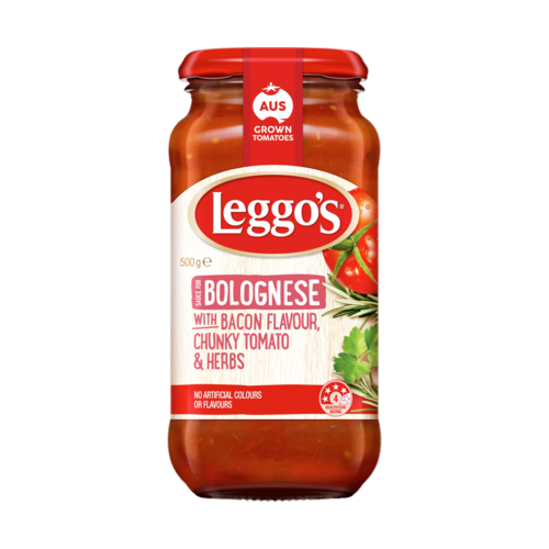 Bolognese with Bacon Flavour Pasta Sauce 500g